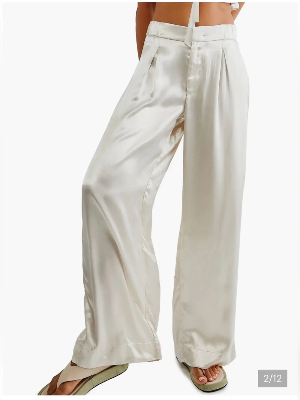 Free People Good Days Satin Wide Leg Pants